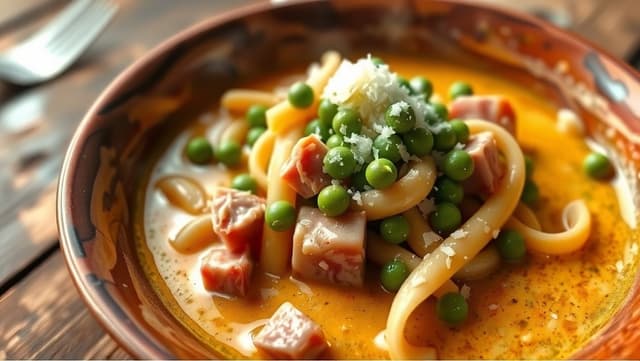 Krämig pasta med skinksås som hela familjen älskar